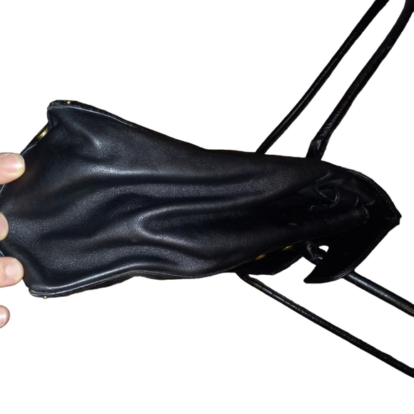 Cole hann vintage black and gold leather purse - Picture 6 of 10